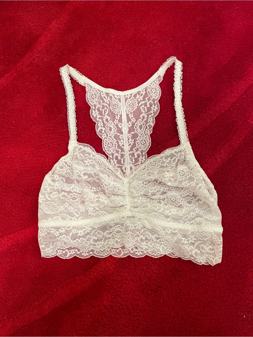Lace Racerback Bralette Size Small EUC